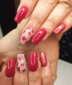 valentines nails 